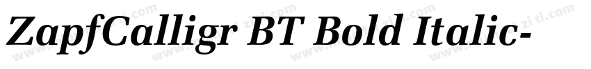 ZapfCalligr BT Bold Italic字体转换